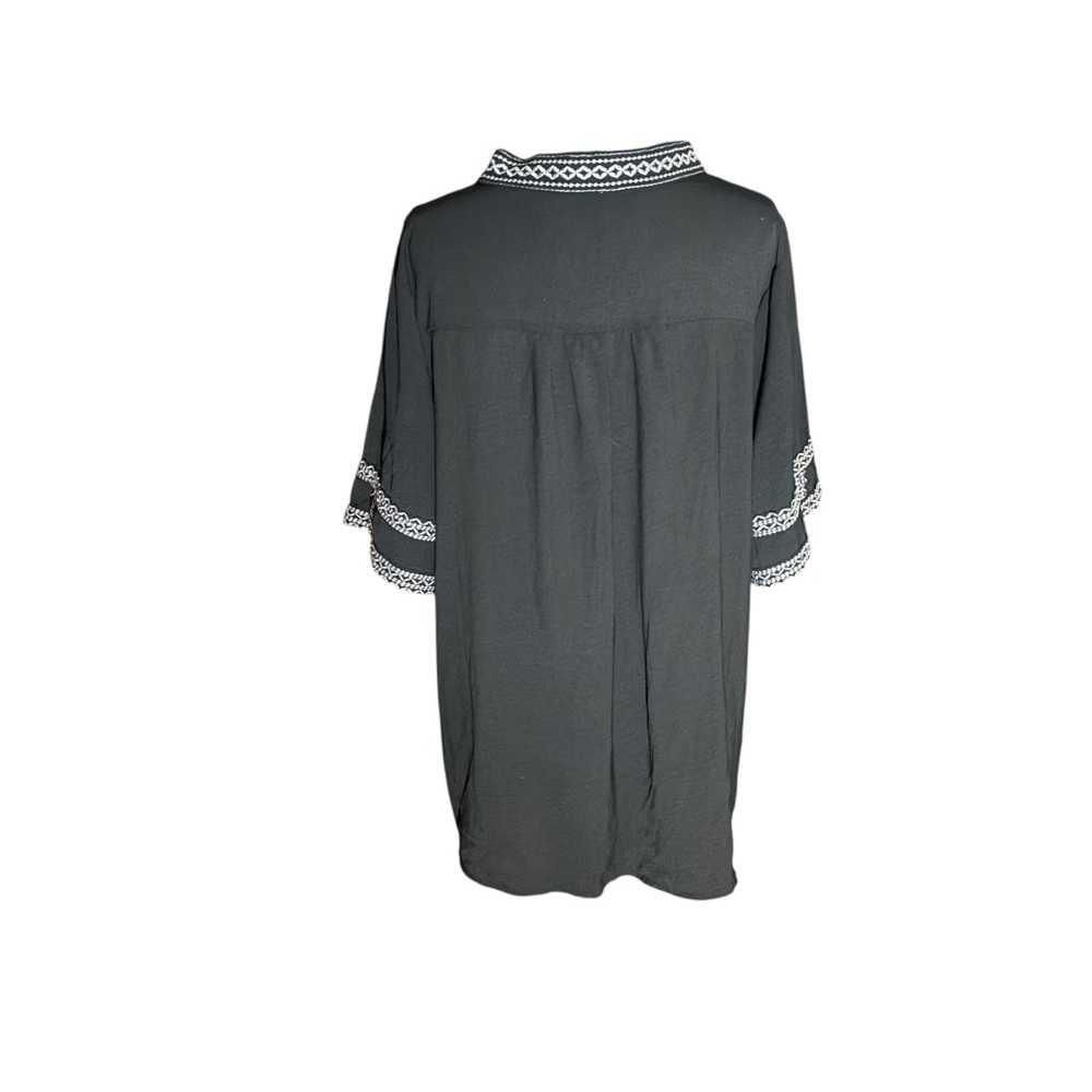 Black Embroidered Women's Tunic - Picture 2 of 5